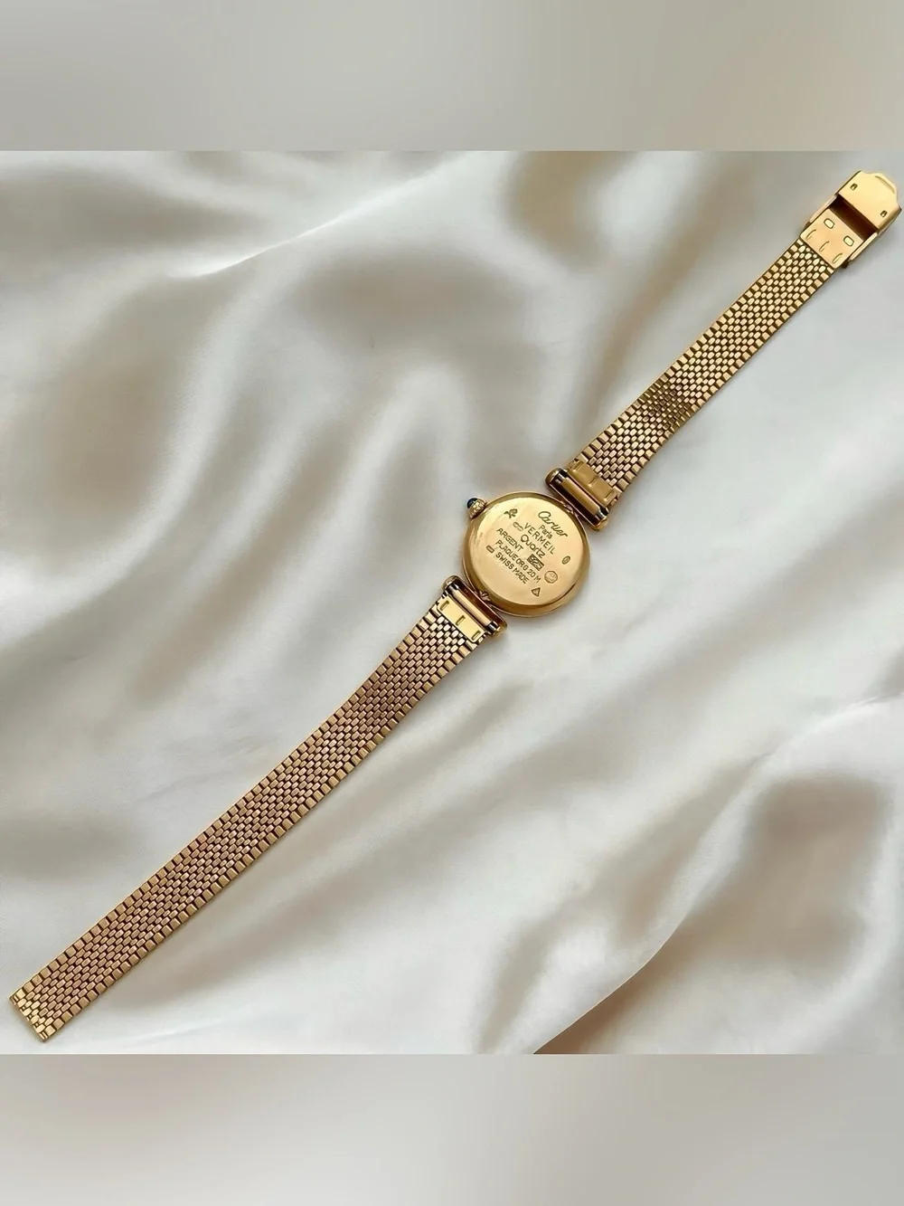 AUTHENTIC RARE VINTAGE CARTIER GOLD WATCH - WITH BOX